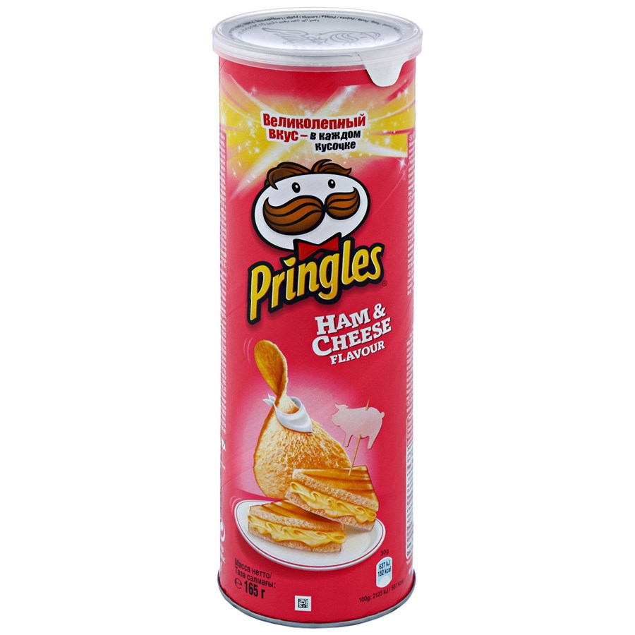 Чипсы Pringles со вкусом ветчины и сыра 165 гр. купить в Усть-Каменогорске  недорого c доставкой на дом - Продуктофф