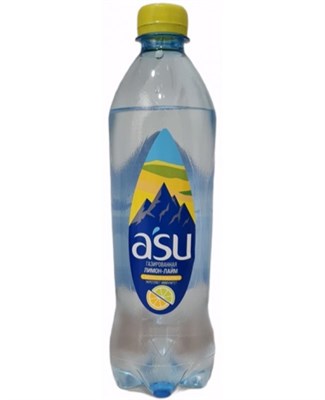 Вода ASU газ лимон -лайм 0.5л - фото 10069