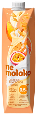 Овсяный напиток nemoloko Фруктовое экзотик 0.5%, 1 л - фото 10436