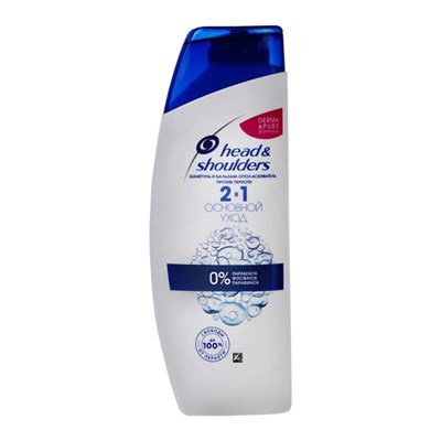 Шампунь Head & Shoulders 2в1 Основной уход 400мл - фото 13188