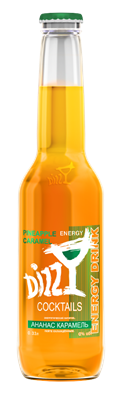 Энергетический напиток Dizzy Energy Карамель-Ананас ст.бут. 0,33л - фото 14273