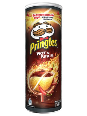 Чипсы Pringles с острым пряным вкусом 165 гр. - фото 15506