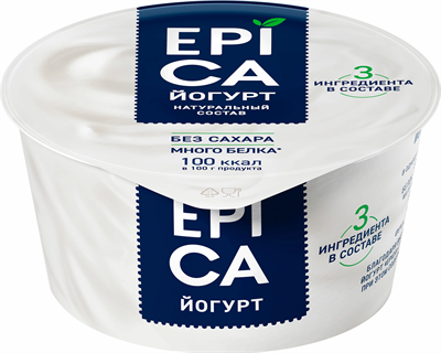 Йогурт Epica 6% натуральный 130гр - фото 16054