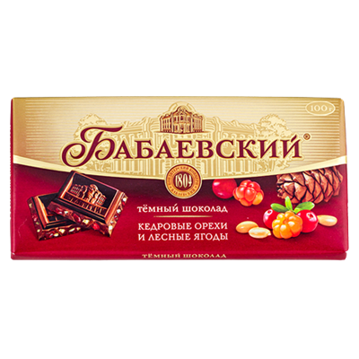 Шоколад Бабаевский кедровые орехи и лесн ягоды 100гр - фото 16118