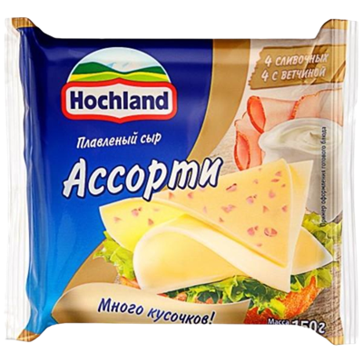 Сыр Хохланд ассорти 150гр ломтики - фото 16388