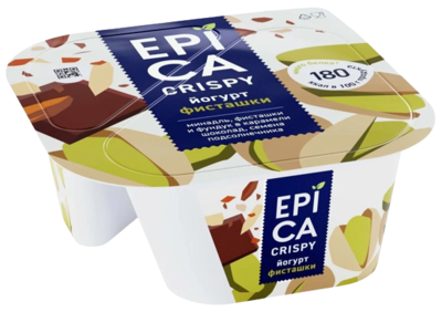 Йогурт Epica Crispy 10,5% с фисташкой 140гр - фото 16660