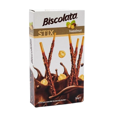 Stix Biscolata покрытые молочным шоколадом и воздушным рисом 32гр - фото 16759