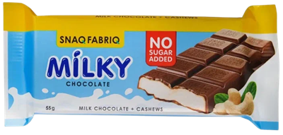 TM SNAQ FABRIQ Шоколад молочный с шоколадно ореховой пастой 55 г. - фото 16804