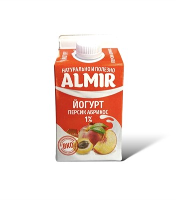 Йогурт Almir персик-абрикос 0,45л - фото 16883