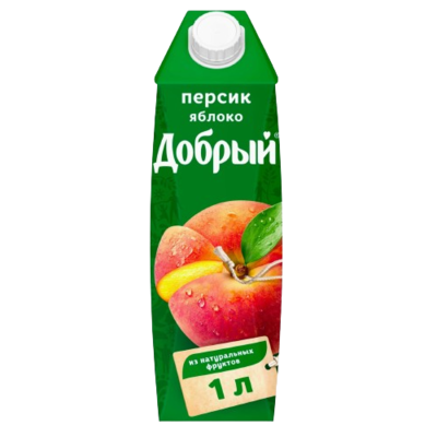 Напиток сокосодержащий Добрый Яблочно персиковый 0,95л - фото 17790