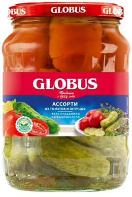 Globus Ассорти из томатов и огурцов 720мл - фото 17913