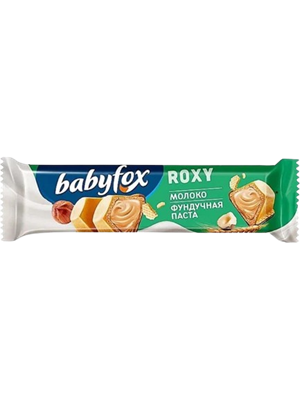 Вафельный батончик Baby fox Roxy молочно-ореховый 18,2гр - фото 18948