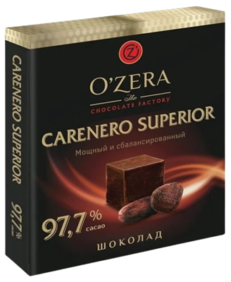 Шоколад OZera Carenero Superior 97,7%  90гр - фото 18957