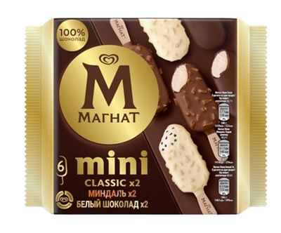 Мороженое Magnum Mini Классик-Миндаль-Белый шоколад 272гр - фото 19565