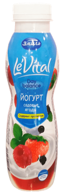 Йогурт питьевой Левиталь со вкусом садовых ягод 350гр жир 2,5% - фото 19647