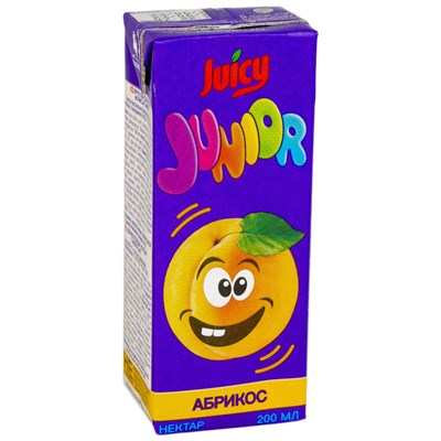 Сок JUNIOR Абрикос 0.2л - фото 19748