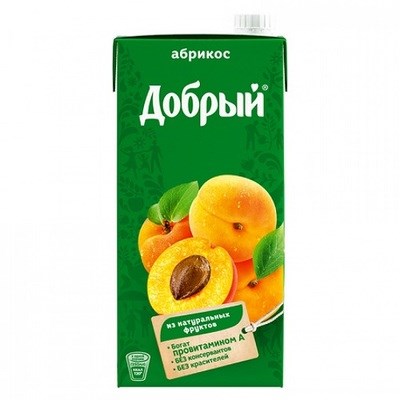 Сок Добрый Абрикосовый с мякотью 2л - фото 19808