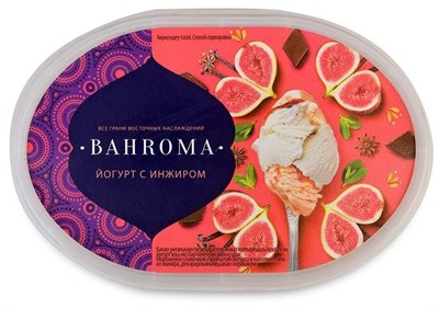 Мороженое Bahroma Йогурт с инжиром 450гр ванна - фото 19837