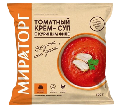 Томатный крем-суп с куриным филе Мираторг 500гр - фото 20050