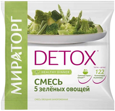 Смесь 5 зеленых овощей DETOX Мираторг 400гр - фото 20066