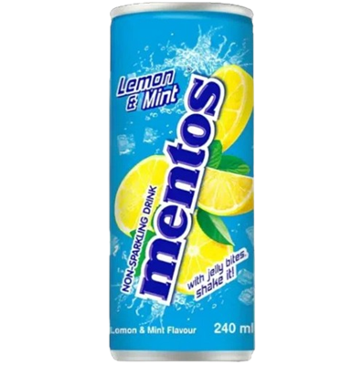 Напиток б/алк не газ Mentos Lemon &Mint 240 мл ж/б - фото 20261