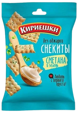 Кириешки Снекиты сметана с зеленью 60гр - фото 20618