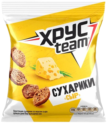 Сухарики ХРУСteam Сыр 100 гр. - фото 20832