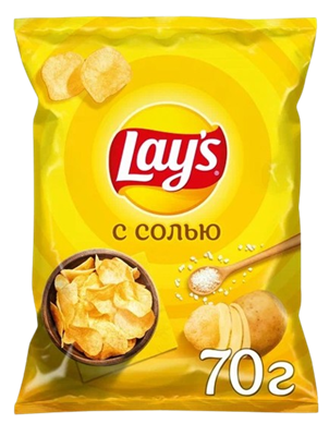 Чипсы Lay's с солью 70 гр. - фото 20867