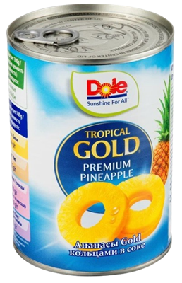 Ананасовые кольца в соке DOLE Tropical Gold 567 гр - фото 20967