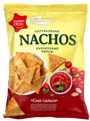 Чипсы кукурузные Happy Nachos Соус сальса 75гр - фото 21845