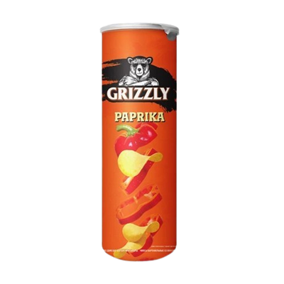 Чипсы Grizzly со вкусом паприка 130гр тубус - фото 21967