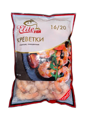 Креветки Elite Fish 16/20 очищенная бланш паром с/м Эконом Китай 1кг - фото 22453