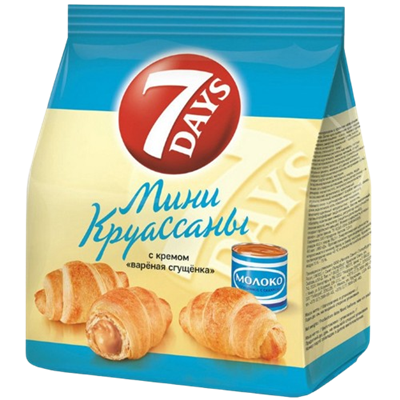 Круассаны мини 7DAYS со вкусом варенной сгущенки 200гр  - фото 22589