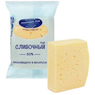 Сыр Молочный Мир Сливочный 200гр - фото 22603