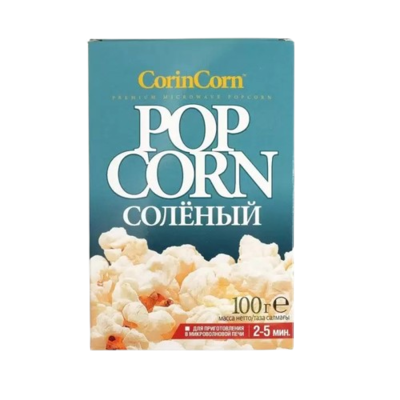 Попкорн CorinCorn соленый 85 гр - фото 23055