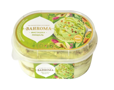 Мороженое Bahroma Фисташка с миндалем 450гр ванна - фото 24453