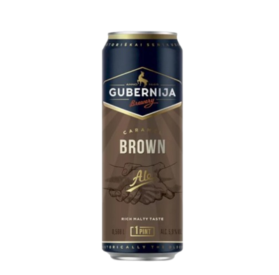 Пиво GUBERNIJA Brown Ale 5.9% 0,568л ж/б - фото 24530