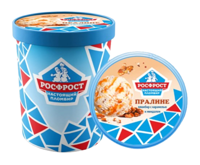Мороженое ОХ Пралине настоящий пломбир 450гр ведро - фото 24568