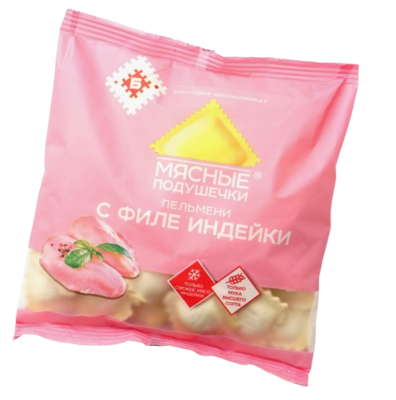 БРЕСТ Пельмени подушечки с филе индейки 430 гр - фото 24578