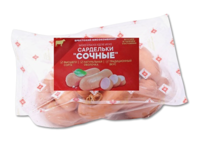 БРЕСТ Сардельки мясные Сочные в/с вар.ГАЗ м.уп - фото 24586