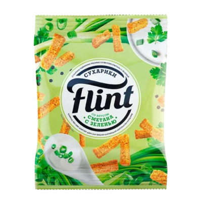 Багет Flint со вкусом  "Сметана с зеленью"  60 гр. - фото 24669