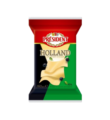 Сыр President твердый Holland 45 % 160 гр - фото 24745