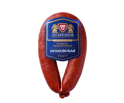 Колбаса полукопченая Краковская 380 гр - фото 24768