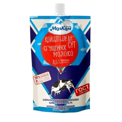 Молоко сгущенное с сахаром 8,5%, д/п 250 гр МОЛКОМ - фото 24771