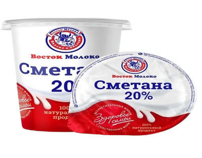 Сметана 380гр. жир 20% - фото 24786