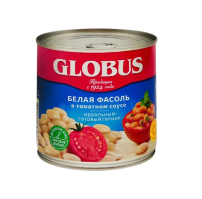 Globus Белая фасоль в томатном соусе 425мл - фото 24857