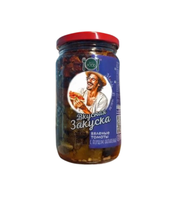 Вкусная закуска HiFood Вяленые томаты с перцем и халапенью 0,350гр - фото 25072