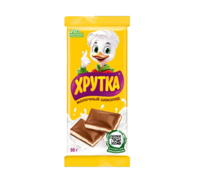 Хрутка Молочный шоколад молочная начинка 90г - фото 25215
