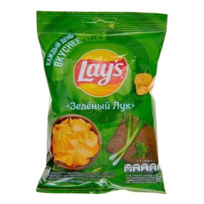 Чипсы Lay's Молодой зеленый лук 37 гр. - фото 25297