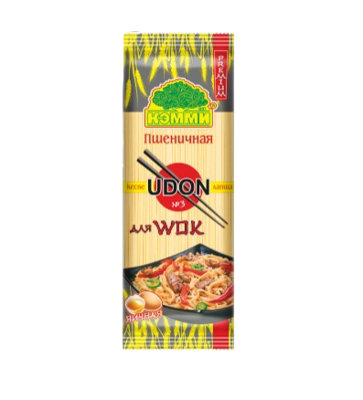 Лапша пшеничная Premium Udon №3 для WOK яичная 250 гр - фото 25485